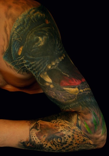 Tattoos - Coverup tattoos - Lion & Panther